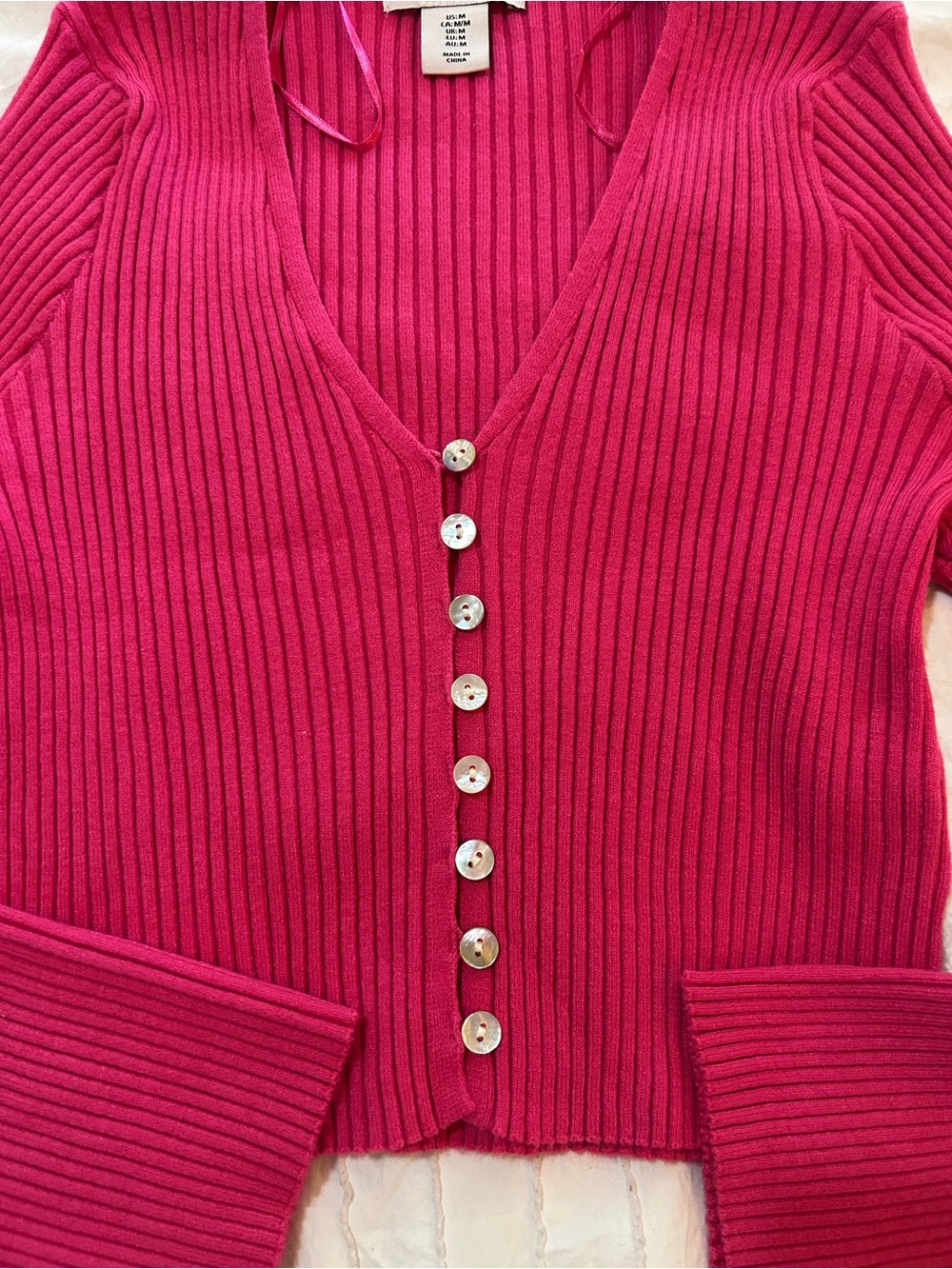 Sincerely Jules Fuchsia Ribbed Knit Top - Picture 2 of 4